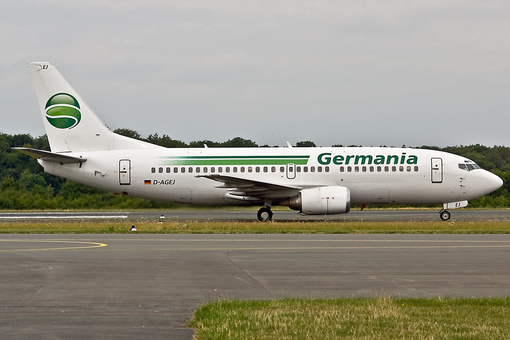 GERMANIA, D-AGEJ, Boeing 737-3L9 am 04.08.2010 in PAD